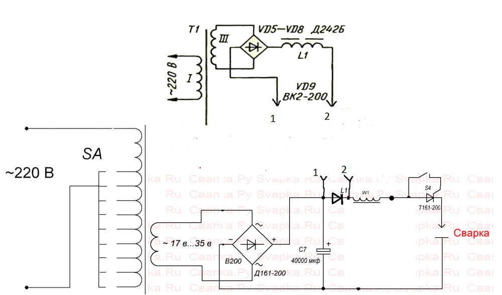 Принципиальная схема сварочного аппарата
