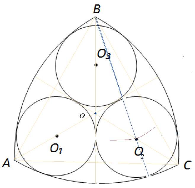 Округло треугольная. Треугольник Франца Рело. Треугольник Рело проект. Построение треугольника Рело. Круглый треугольник Рело.