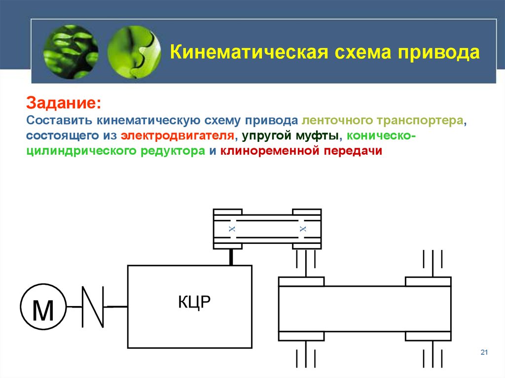 Кинематическая схема электропривода