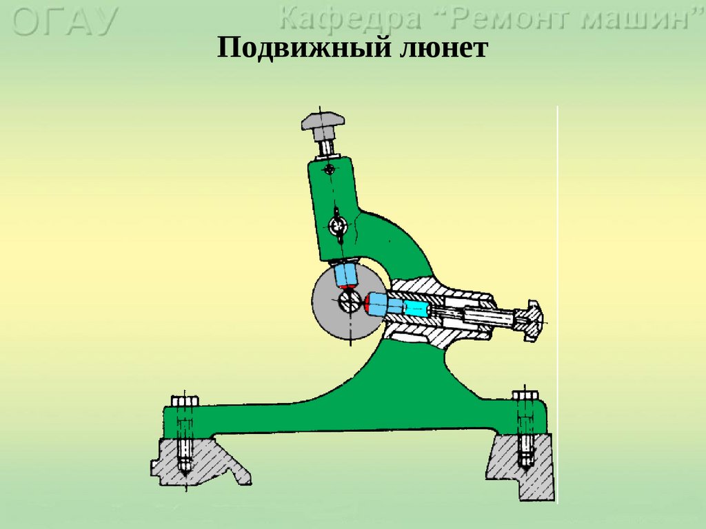 Люнет подвижный обозначение на чертеже