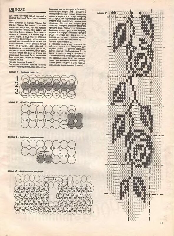Схемы для плетения из бисера на станке