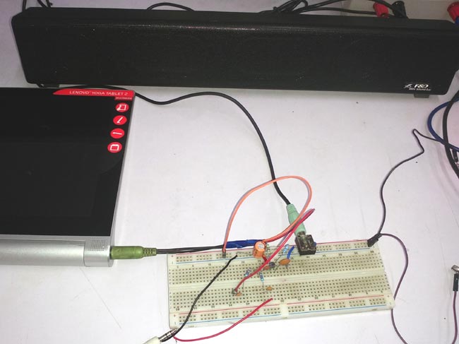 Testing Single Transistor Audio Mixer Circuit