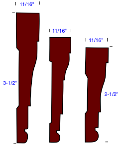 drawing of traditional door casing profiles