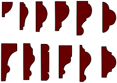 drawing of panel molding profiles