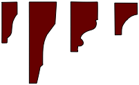 drawing of a rake molding profiles