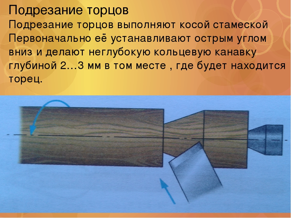 Древесина технология 7 класс. Подрезание торцов на токарном станке. Подрезание древесины на токарном станке. Подрезка торца заготовки. Подрезание торца на токарном станке.