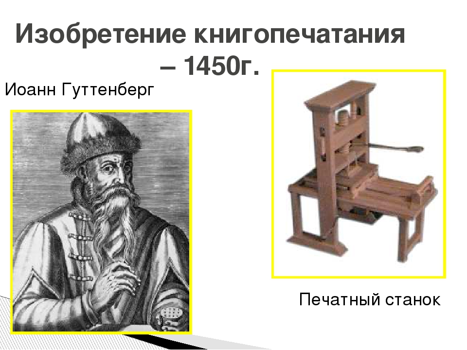 Изобретение книгопечатания картинки