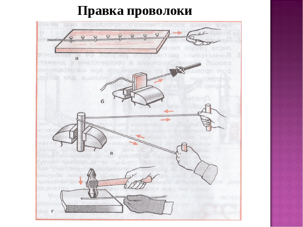 Операции разметка и правка тонколистового металла. Инструменты для разметки, правки, резания тонколистового металла.. Инструменты для ручной обработки тонколистового металла и проволоки. Правка проволоки. Способы правки проволоки.