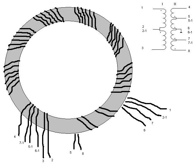 Чертеж трансформатора тороидального