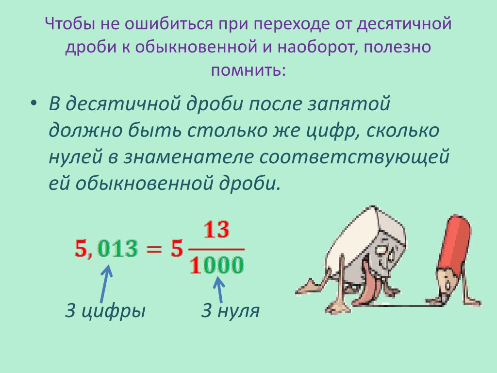 Перевод обыкновенной дроби в десятичную презентация 6 класс дорофеев