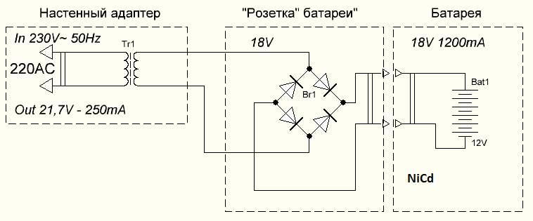 Схема блока питания на 18 вольт для шуруповерта своими руками