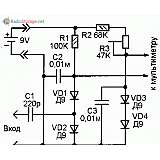 Схема приставки к мультиметру для измерения ВЧ-напряжений