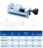 Тиски Станочные 100мм прециз-ые сталь непов. ход 125мм // и перпенд. 0,005/100 HRС 58-62 (QGG100) 