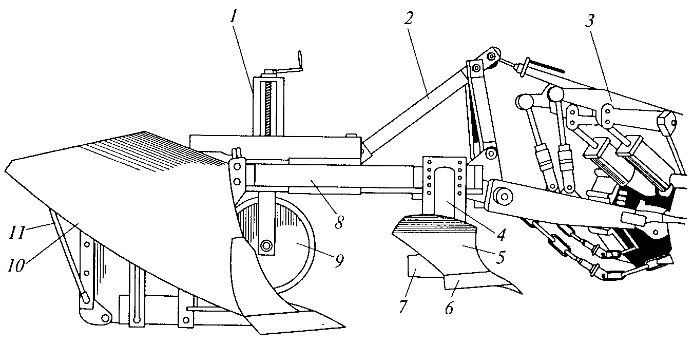 Схема корпуса чизельного плуга