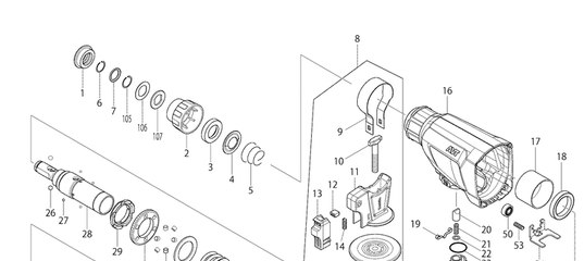 Схема сборки перфоратора makita 2450