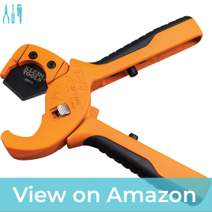 Klein Tools 88912 PVC and Multilayer Tubing Cutter  — Best for Drain and Vent Lines