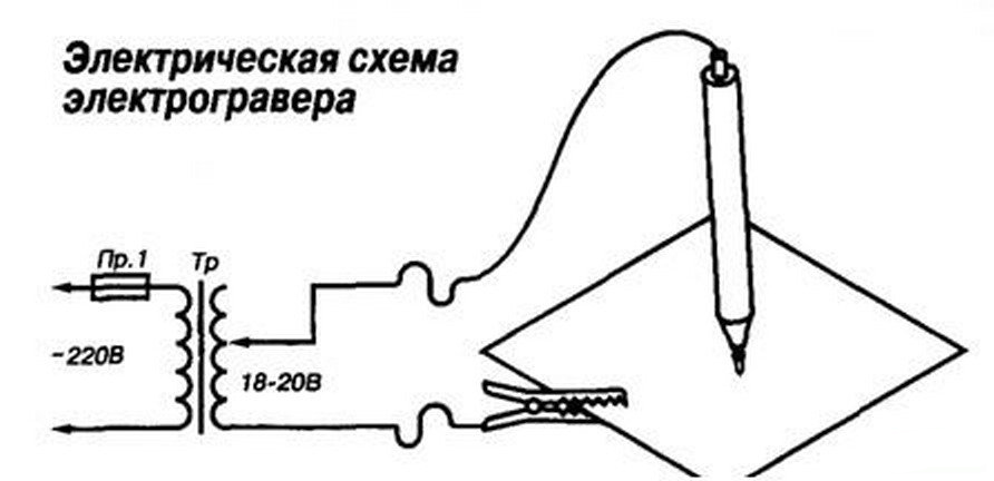 Схема электроприбора для выжигания по дереву орбита