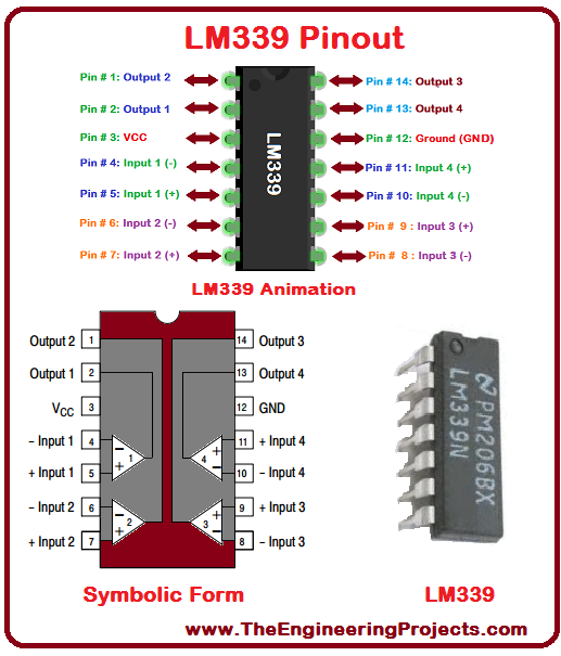 Introduction to LM339, getting started with LM339, how to use LM339 for the first time, how to start with L339, LM339 proteus, Proteus LM339, LM339 Proteus diagram